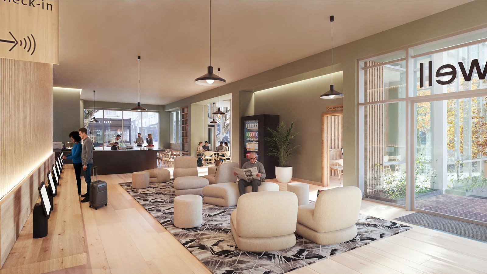 Zedwell lobby interior at Eccleston